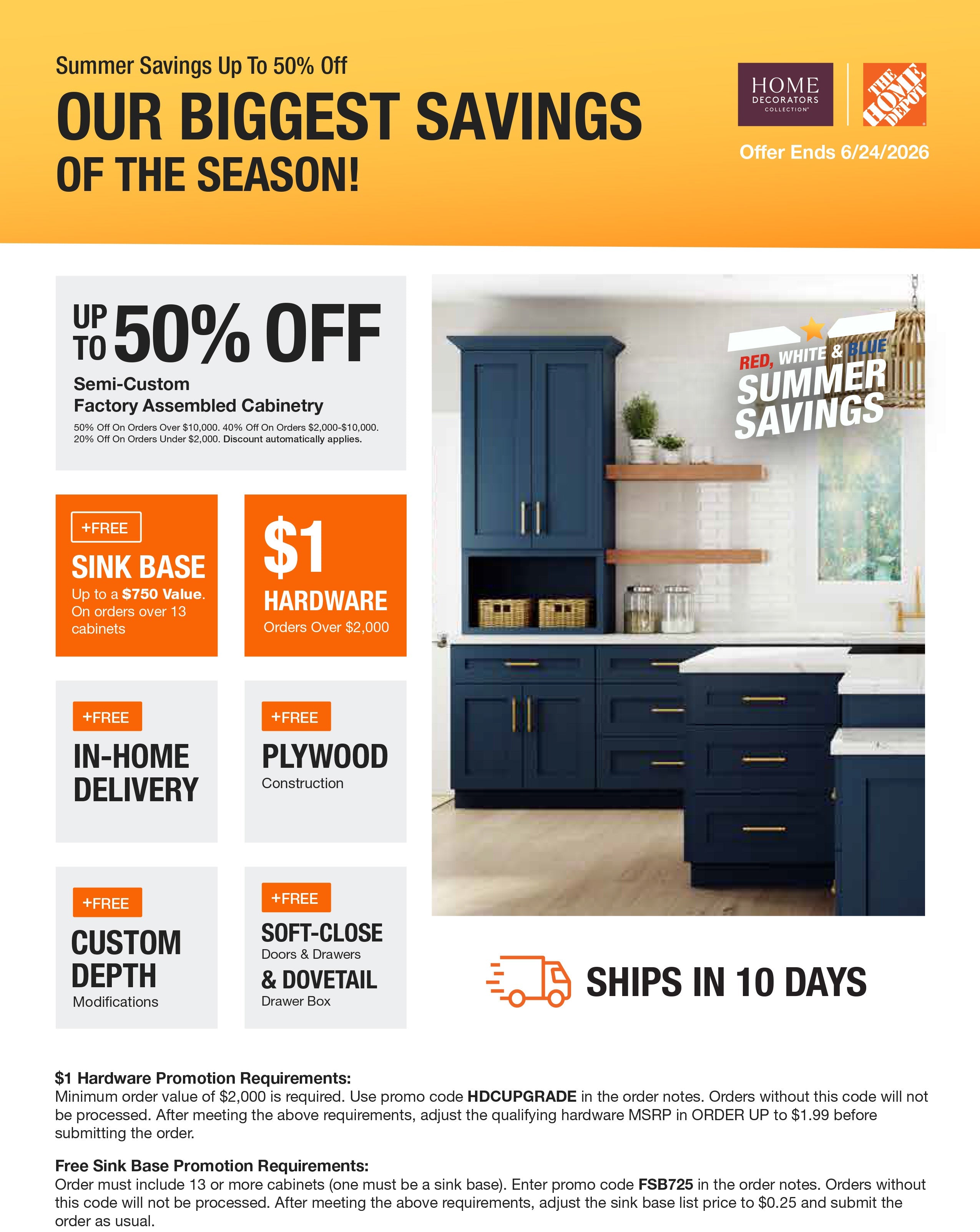 Red, White, & Blue Summer Savings: Up to 50% Off!