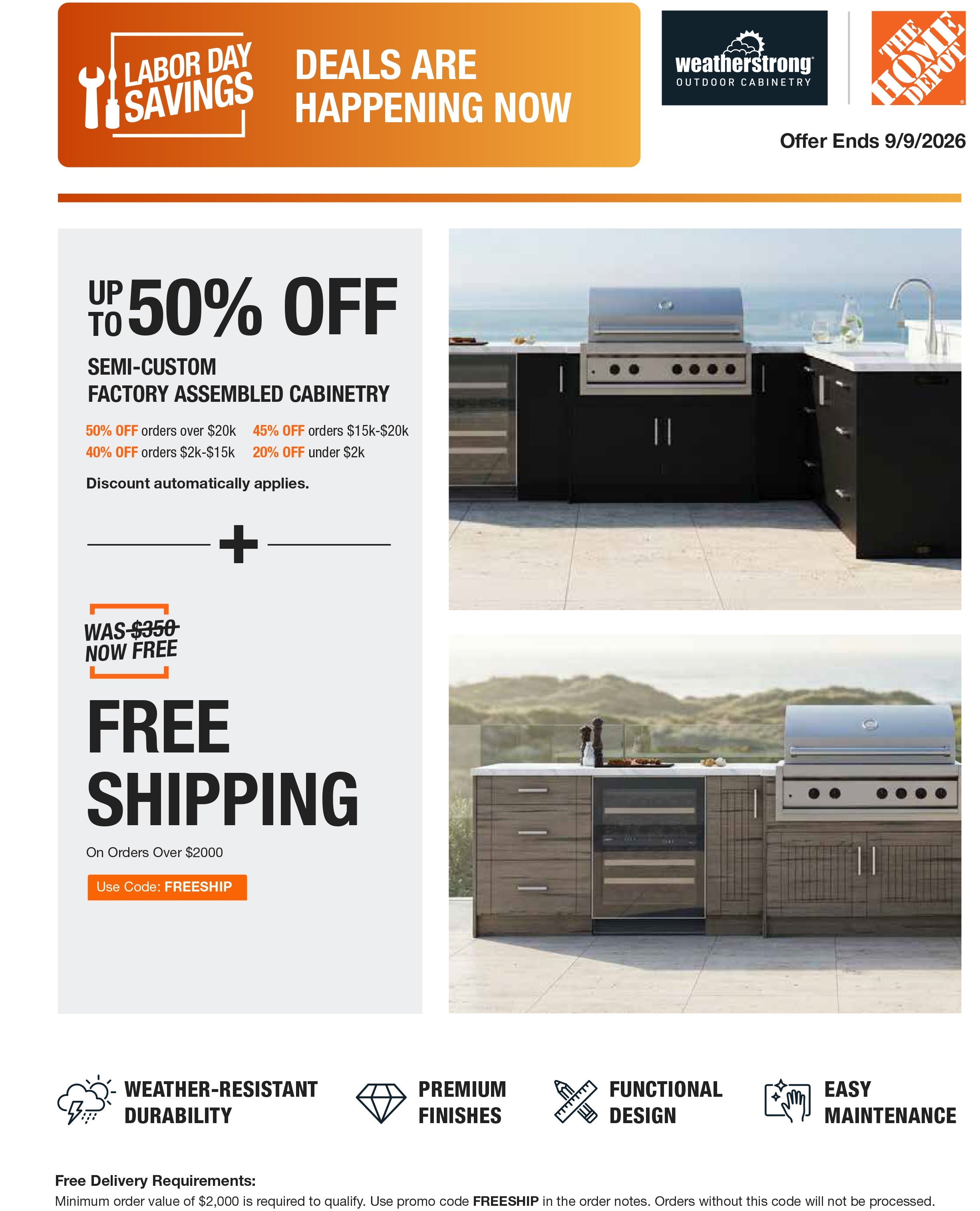 Labor Day Savings: Up to 50% OFF + Free Delivery!