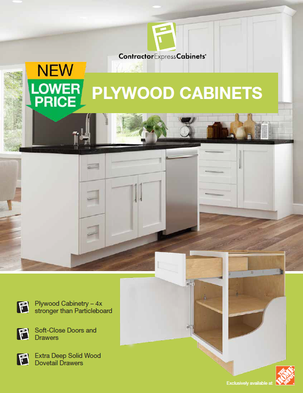 NEW LOWER PRICE: Contractor Express® Plywood Cabinets Now More Affordable Than Ever