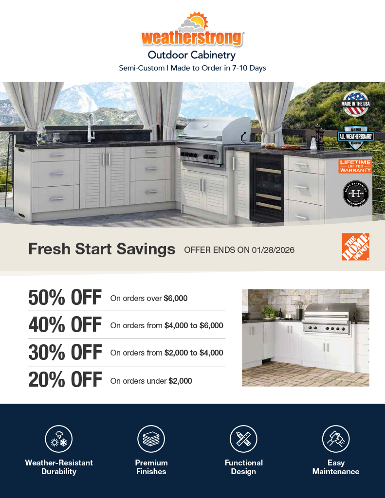 Fresh Start Savings! up to 50% Off WeatherStrong®